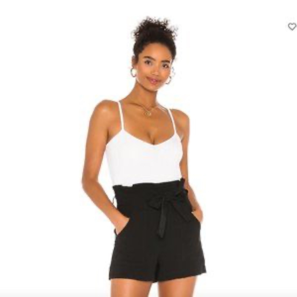 Amanda Uprichard Black Wyatt Front Tie Shorts Size M from Revolve NWOT